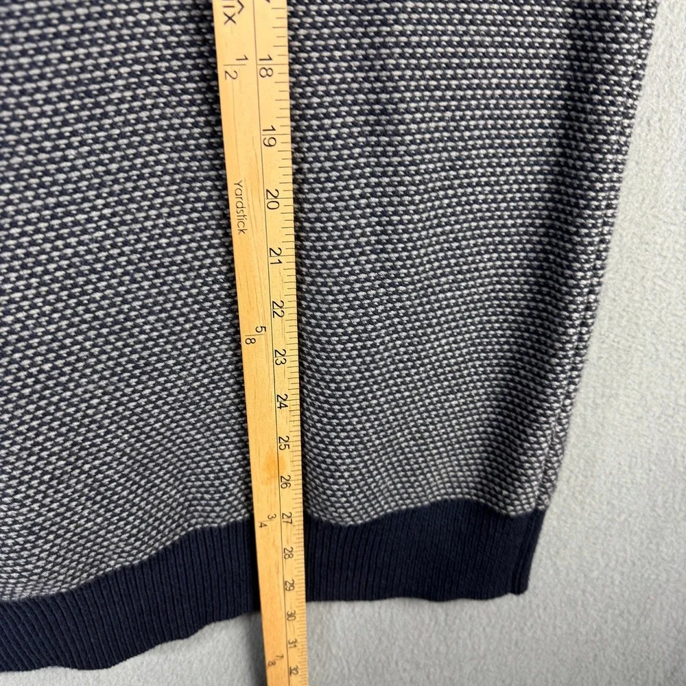Banana Republic Mens XL Navy Blue Birdseye Shawl Collar Grandpa Cardigan Sweater